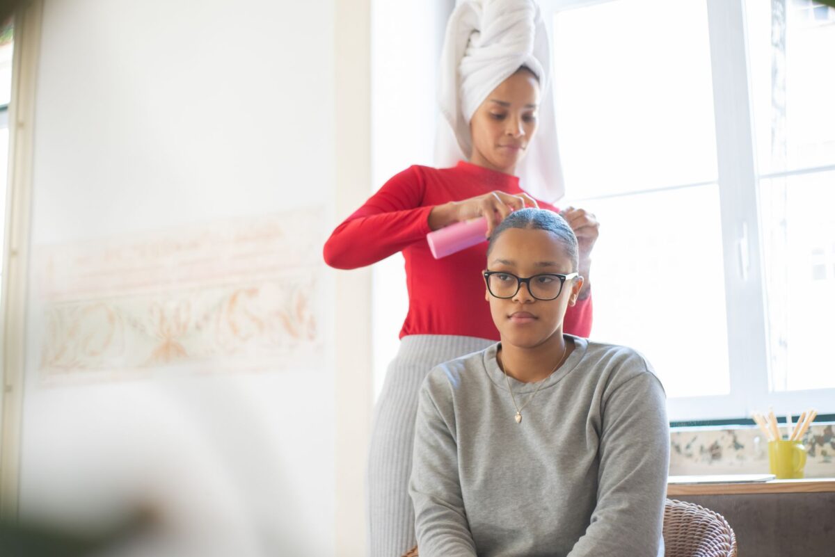 sport extensions gestes avant séance coiffure